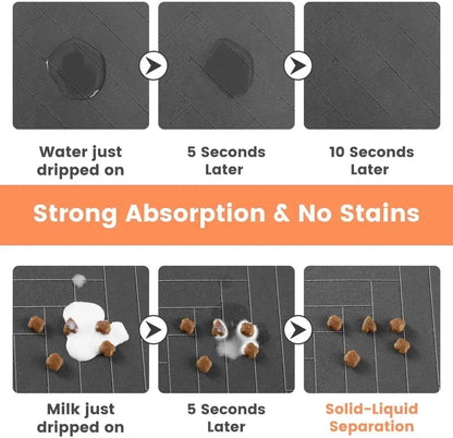 Waterproof Pet Feeding Mat – Absorbent Quick-Dry Placemat for Easy Cleanup - Happy Tails - paws & love