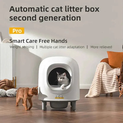 Smart Self-Cleaning Cat Litter Box - Happy Tails - paws & love