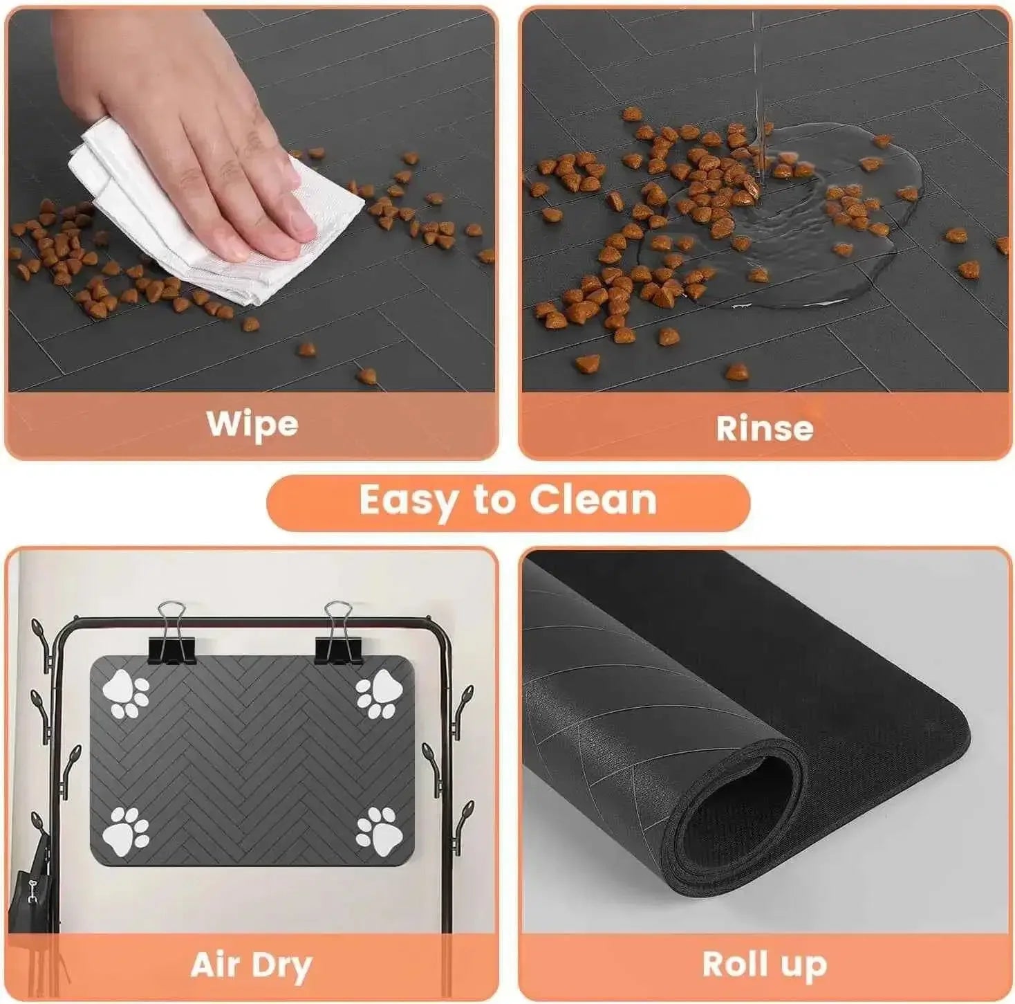 Waterproof Pet Feeding Mat – Absorbent Quick-Dry Placemat for Easy Cleanup - Happy Tails - paws & love