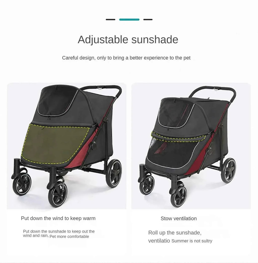 Pet Stroller for Dogs and Cats - Happy Tails