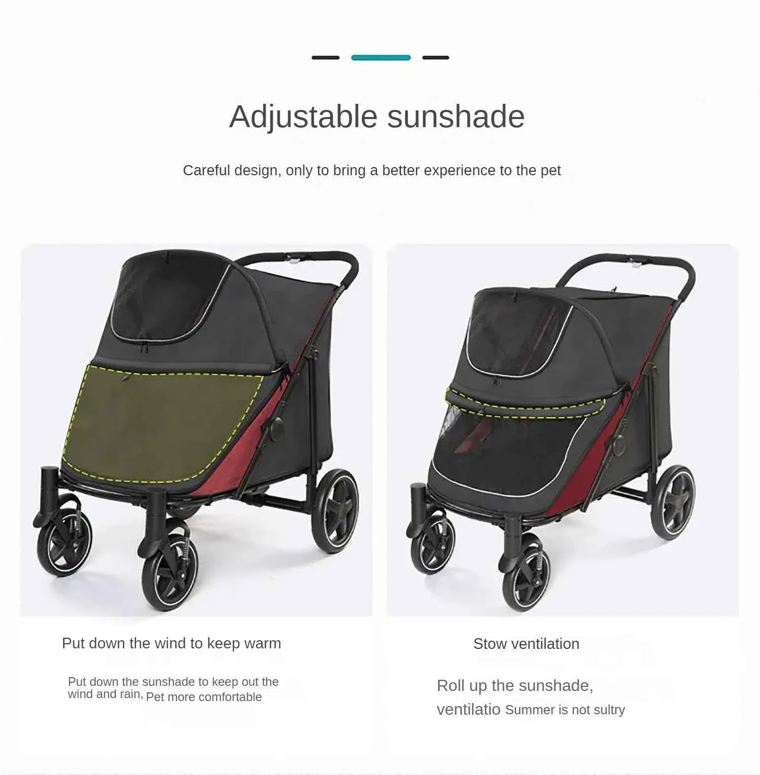 Pet Stroller for Dogs and Cats - Happy Tails