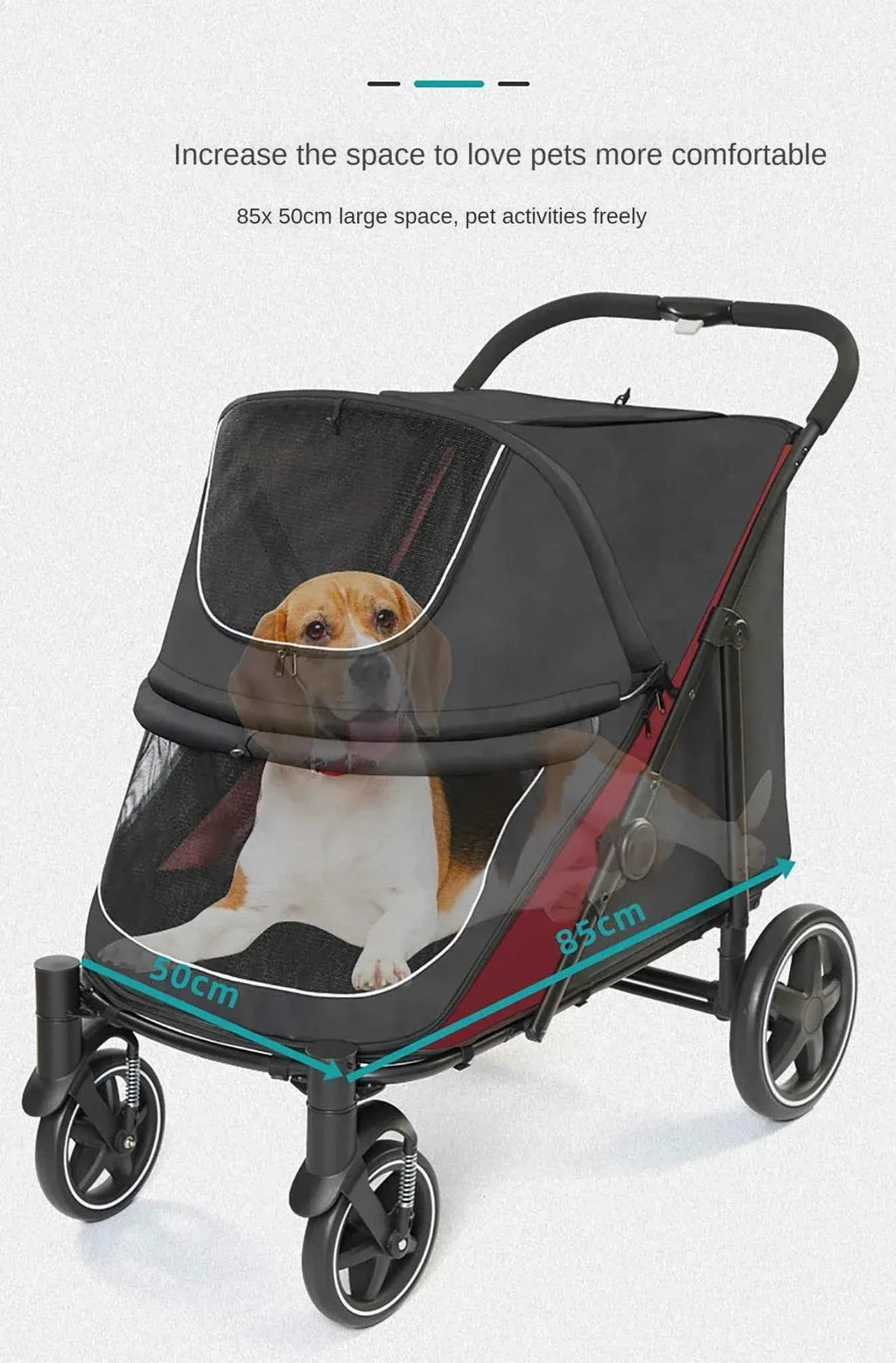 Pet Stroller for Dogs and Cats - Happy Tails
