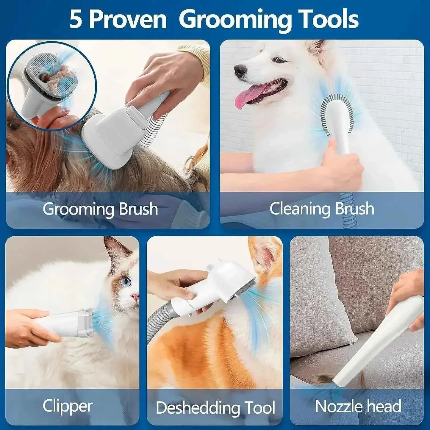 Pet Grooming Kit with Hair Clipper - Happy Tails - paws & love