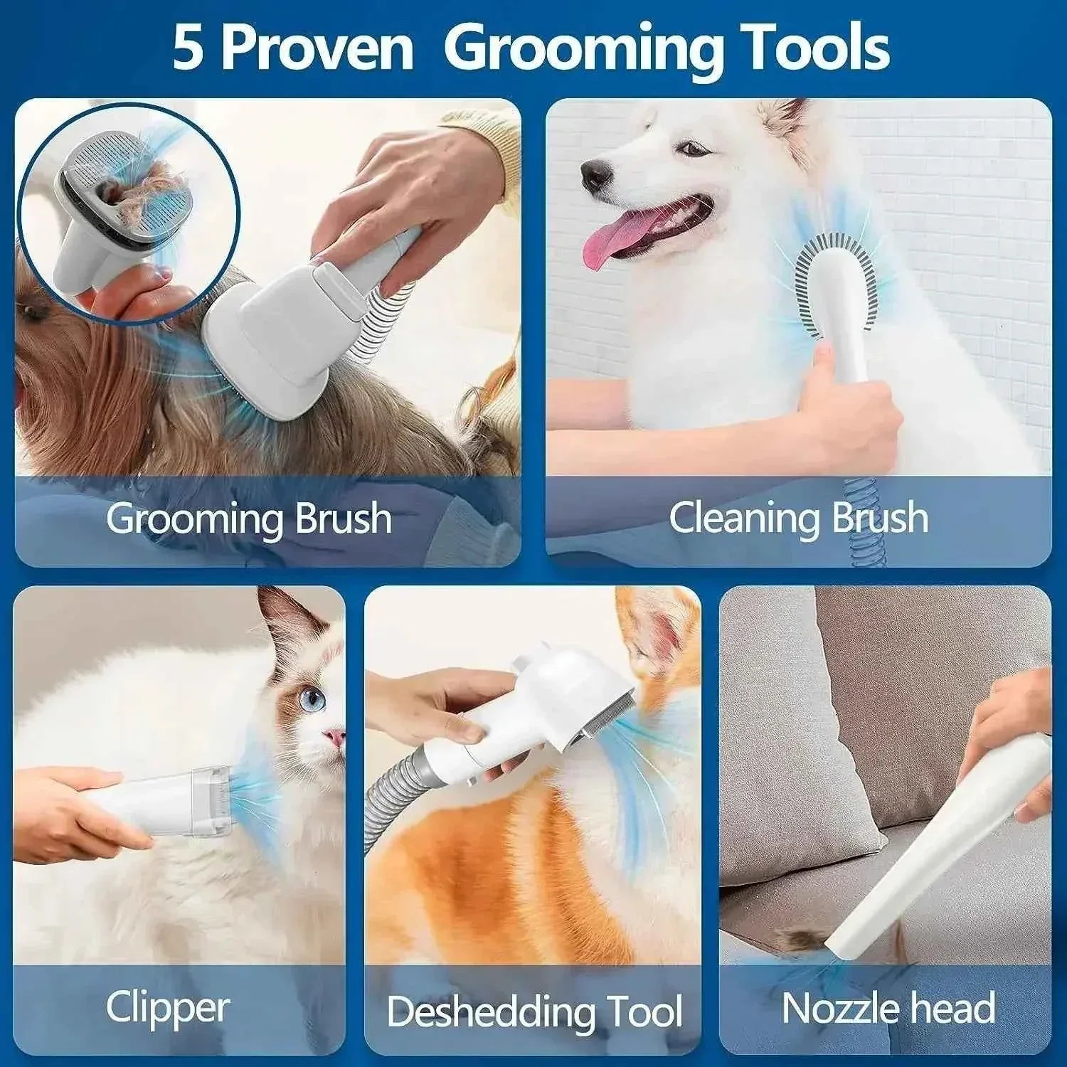 Pet Grooming Kit with Hair Clipper - Happy Tails