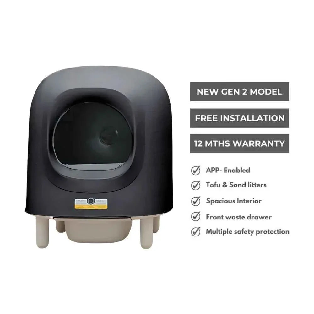 Smart Self-Cleaning Cat Litter Box - Happy Tails - paws & love