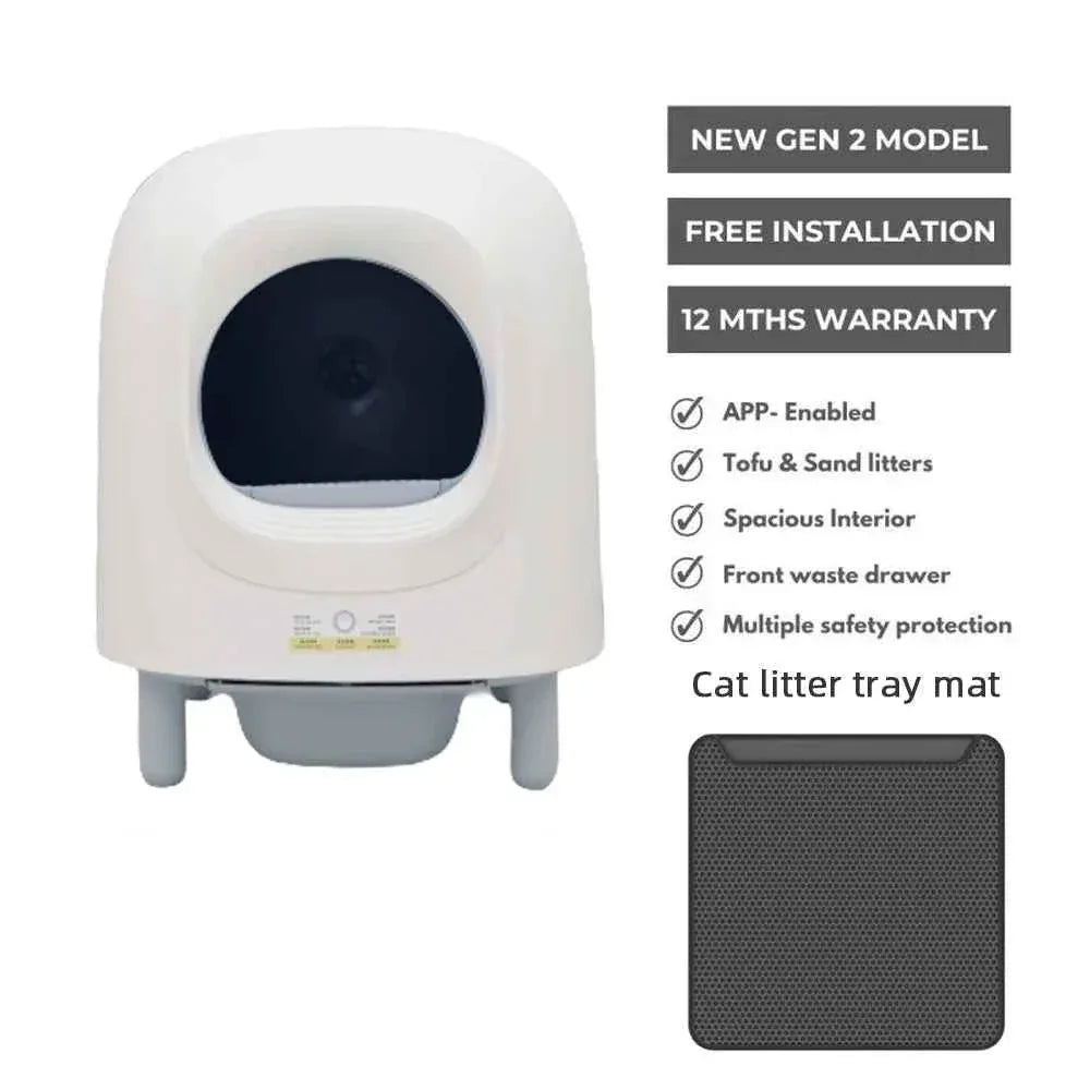 Smart Self-Cleaning Cat Litter Box - Happy Tails - paws & love