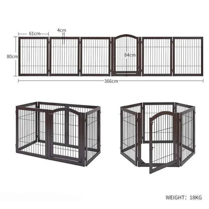 Wooden Dog Fence - Happy Tails - paws & love