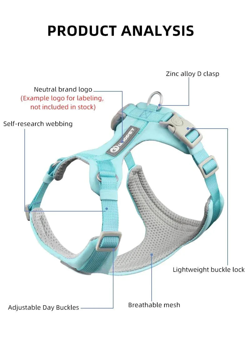 Adjustable Pet Harness - Happy Tails - paws & love