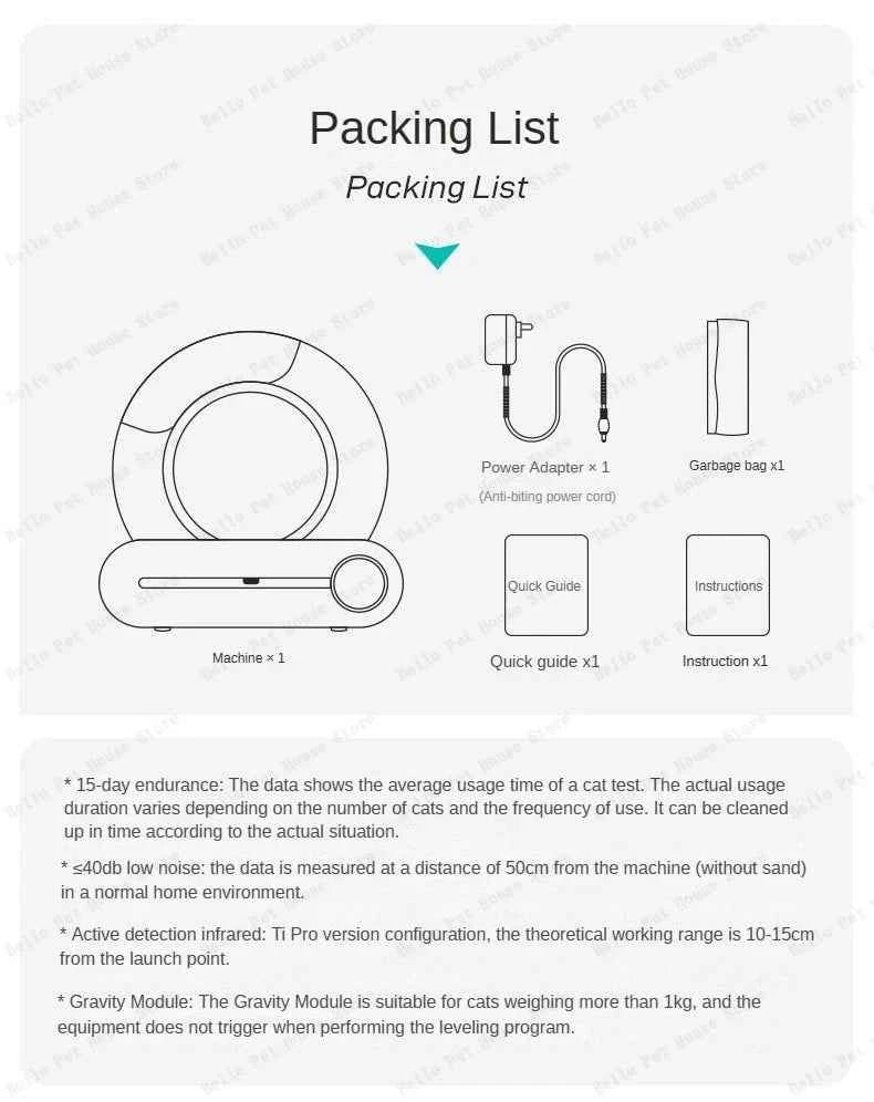 Fully Automatic Electric Large Cat Litter Box - Enclosed & Deodorizing Automatic Cat Litter Box - Happy Tails