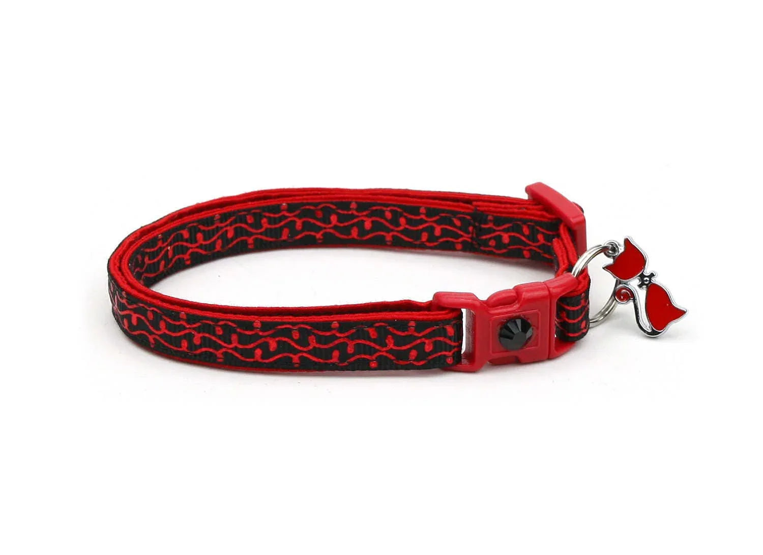 Shiny Red Cat Collar - Happy Tails