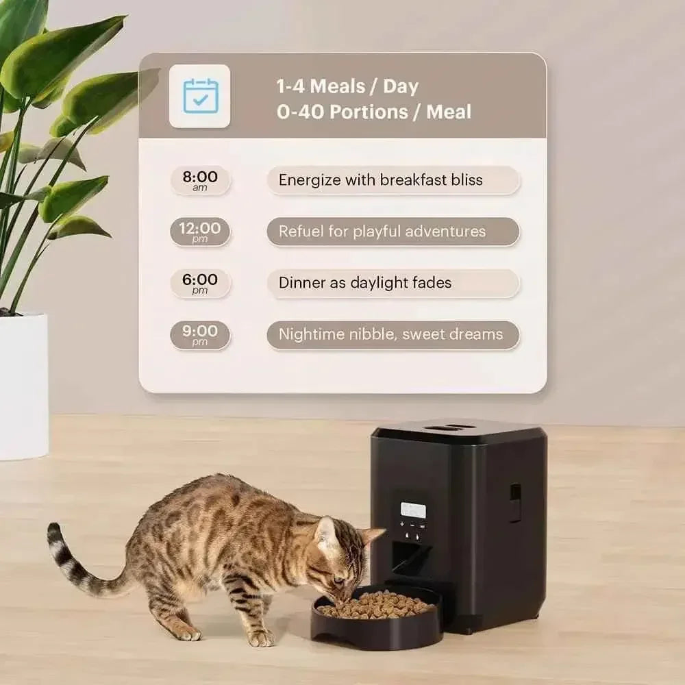 Smart Pet Feeder with Portion Control and Automatic Timer - Happy Tails - paws & love