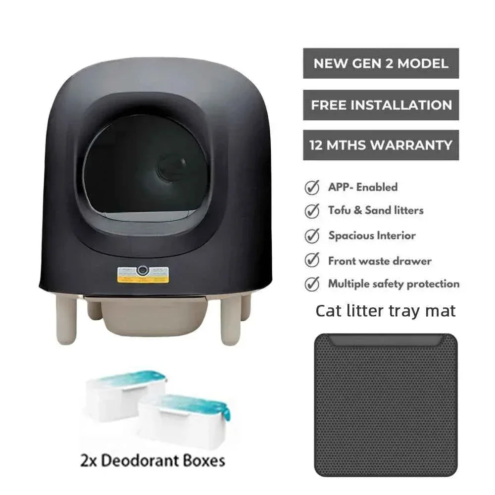 Smart Self-Cleaning Cat Litter Box - Happy Tails