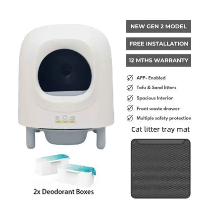 Smart Self-Cleaning Cat Litter Box - Happy Tails - paws & love