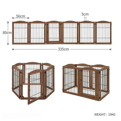 Wooden Dog Fence - Happy Tails - paws & love