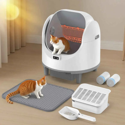 Cleaning Cat Litter Box with WIFI Control - Happy Tails - paws & love