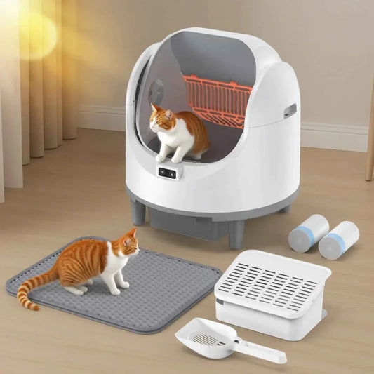 Cleaning Cat Litter Box with WIFI Control - Happy Tails - paws & love
